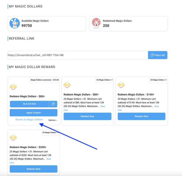 Magic Dollars - How To: Revert Points