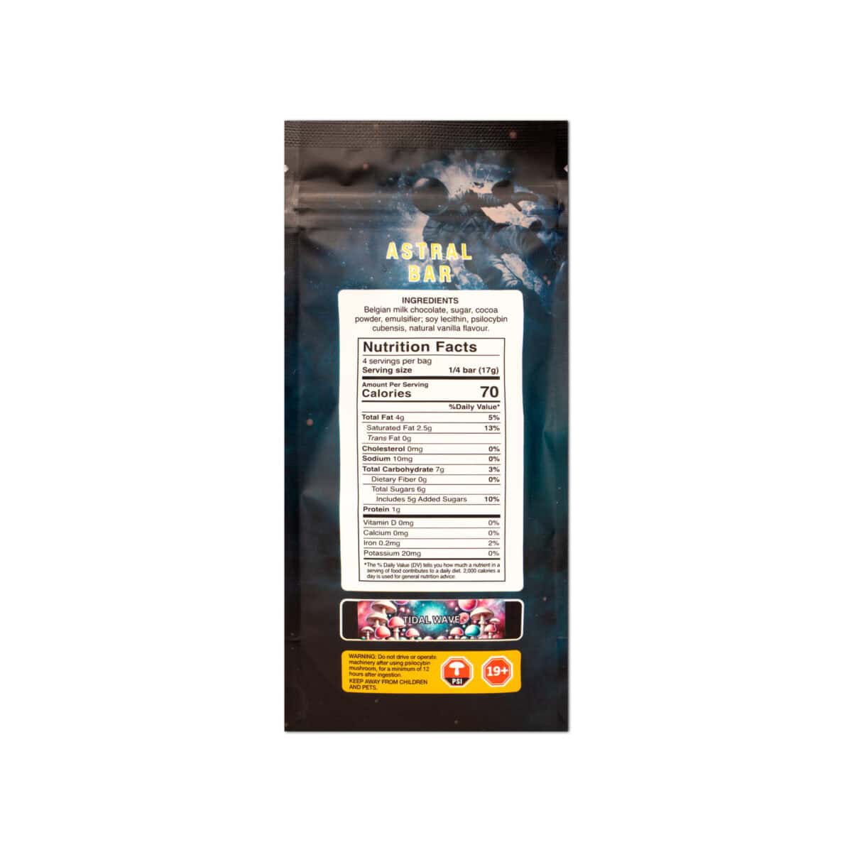 Astral Bars – Chocolate Crunch – Psilocybin Chocolate 5 G - Image 2